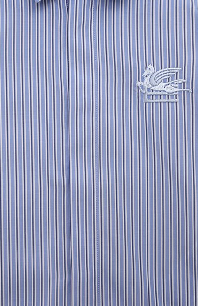 Хлопковая рубашка ETRO голубого цвета по цене 22550 руб., арт. GV5510, фото 3 Хлопковая рубашка ETRO, арт. GV5510, фото 3