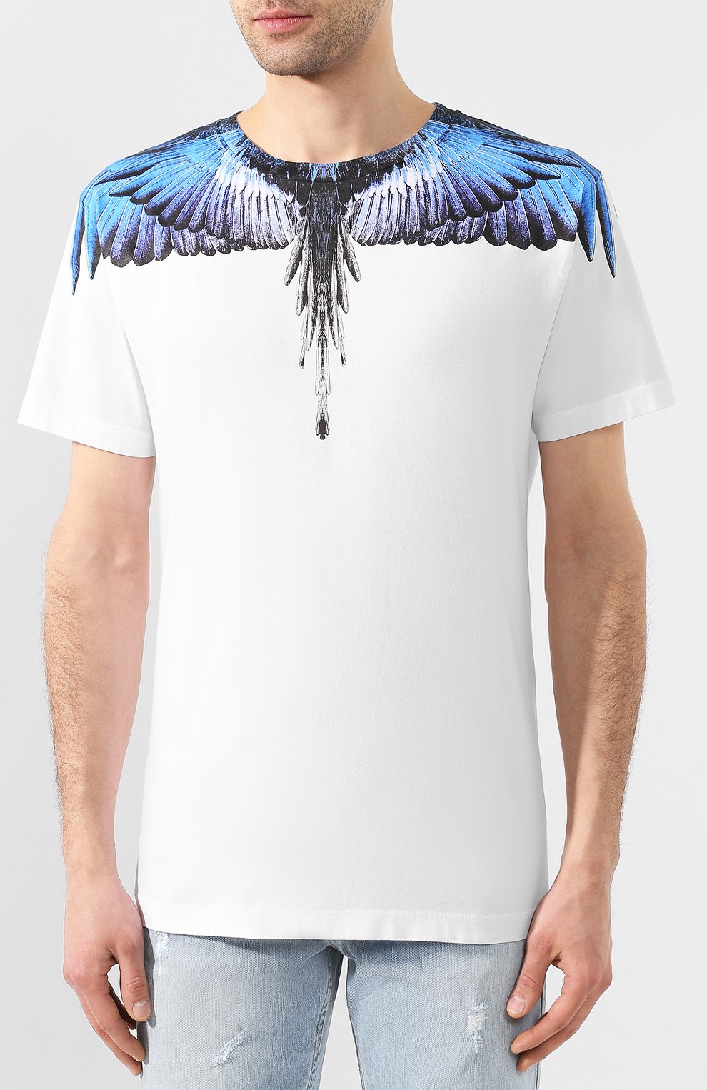 Хлопковая футболка MARCELO BURLON, арт. CMAA018S20JER001, фото 3