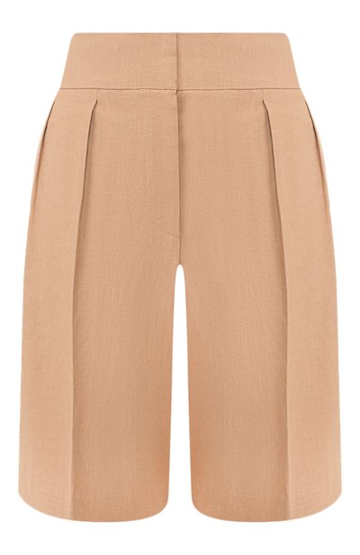 Женские шорты из смеси льна и хлопка BRUNELLO CUCINELLI, арт. MF591P7262