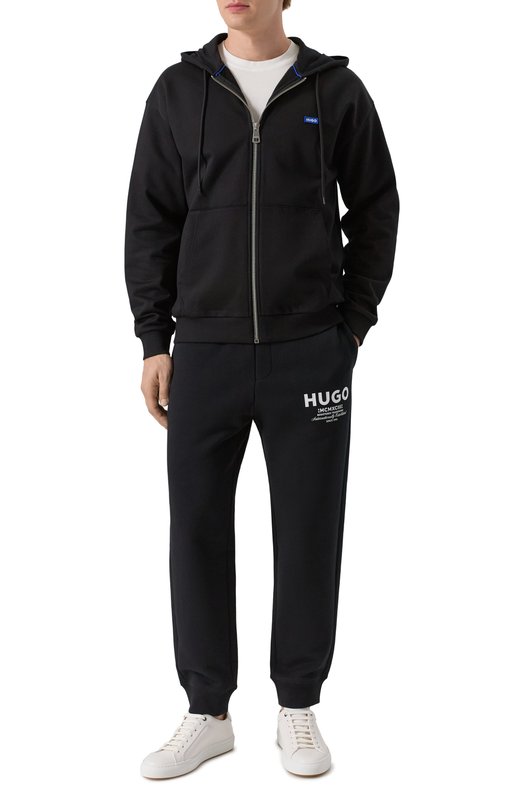 Хлопковая толстовка HUGO Blue 50539895 Чёрный  50539895 Фото 2