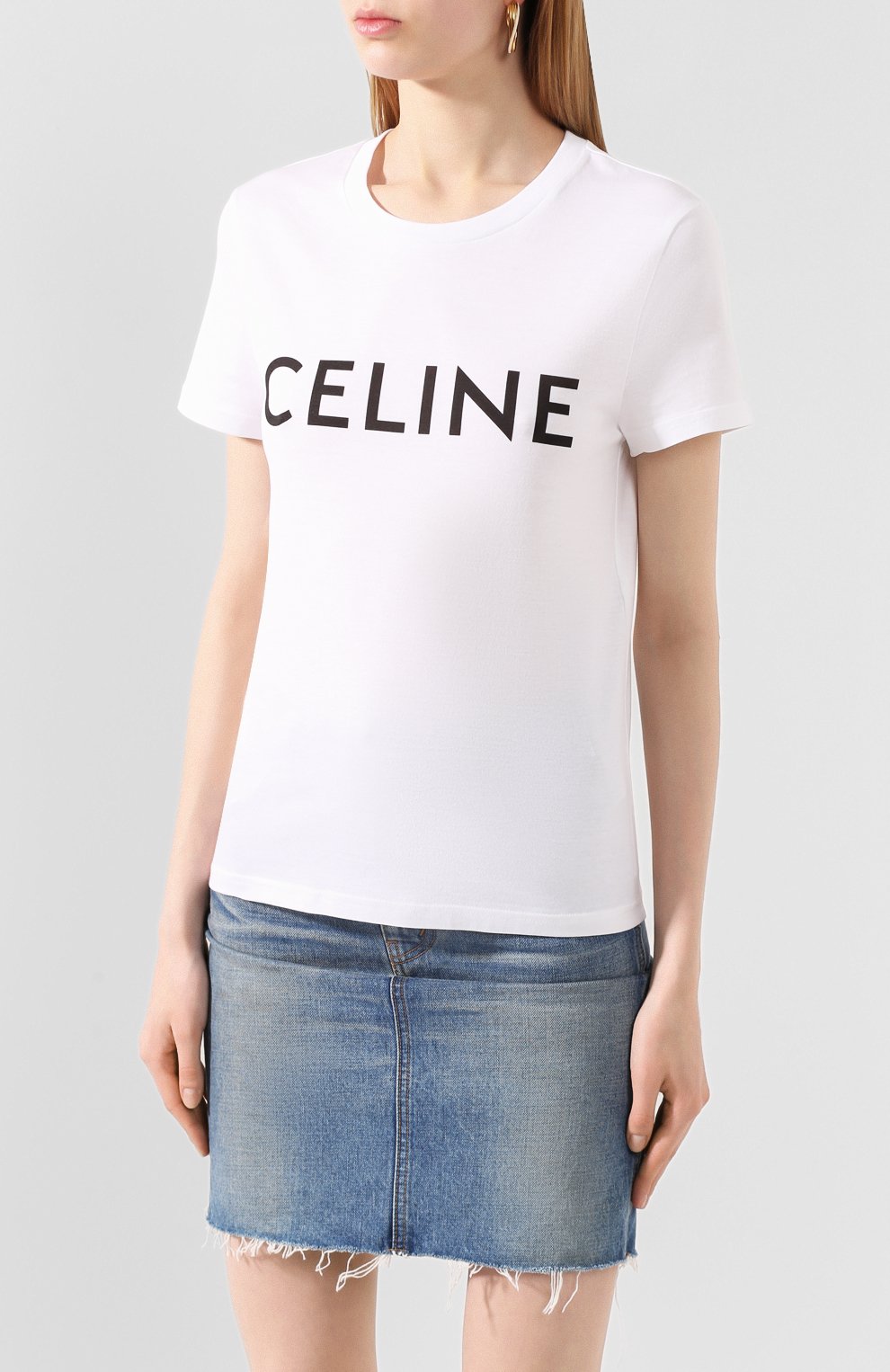 Хлопковая футболка CELINE, арт. 2X314916G, фото 3