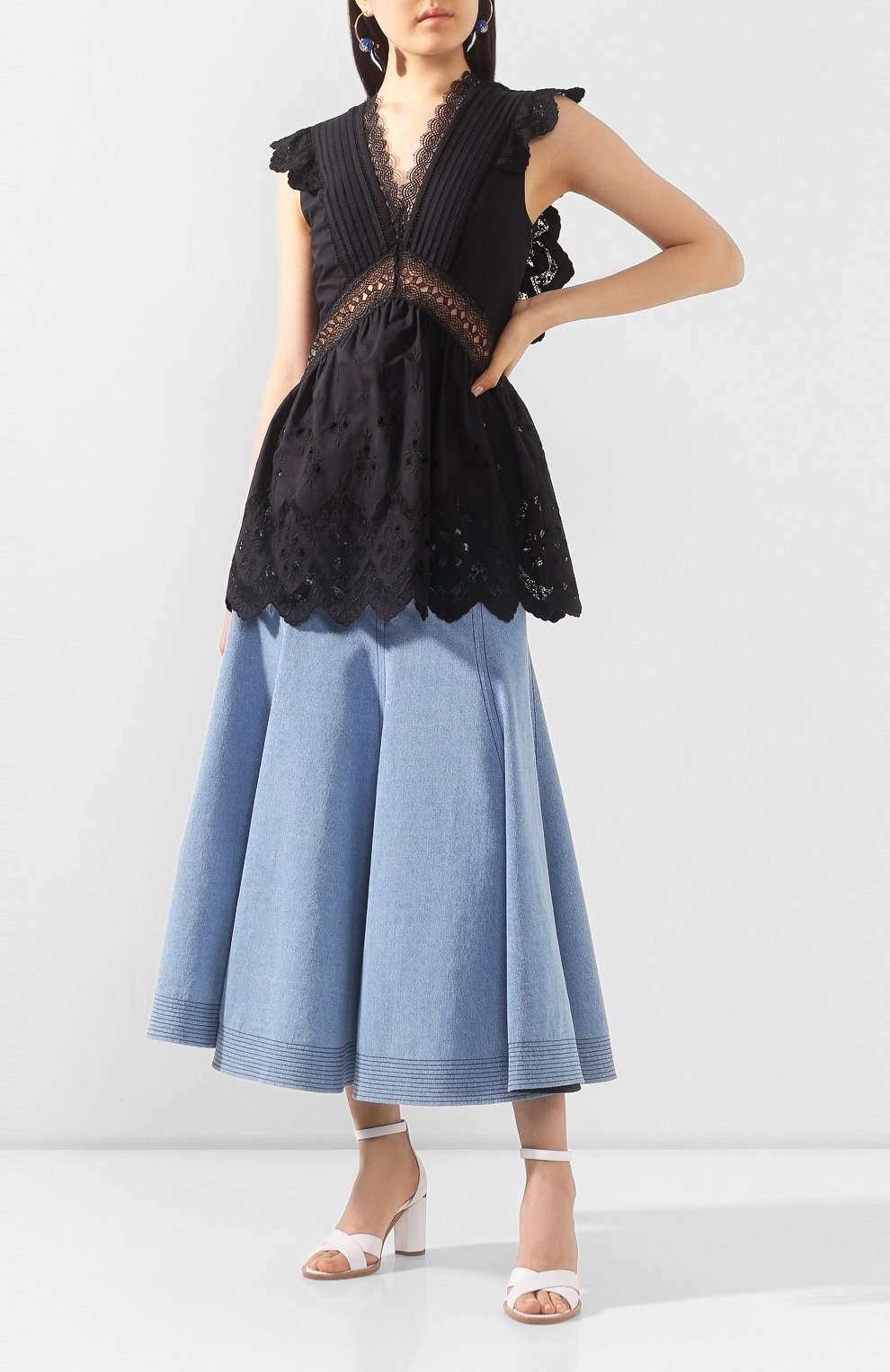 Хлопковый топ SELF-PORTRAIT, арт. SS20-053T, фото 2