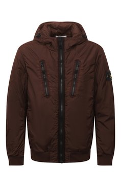 Мужск�ой утепленный бомбер STONE ISLAND коричневого цвета, арт. 751542223 | Фото 1 (Кросс-КТ: Куртка, бомбер; Рукава: Длинные; Принт: Без принта; Материал внешний: Синтетический материал; Мужское Кросс-КТ: утепленные куртки; Материал сплава: Проставлено; Материал подклада: Синтетический материал; Драгоценные камни: Проставлено; Длина (верхняя одежда): Короткие; Стили: Кэжуэл)