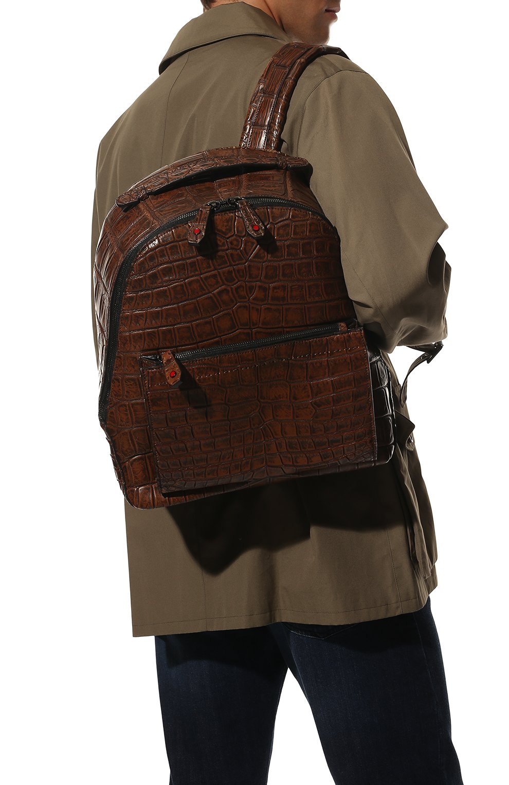 Рюкзак из кожи крокодила  KITON, арт. UBC00KN00730/CP0R, фото 2