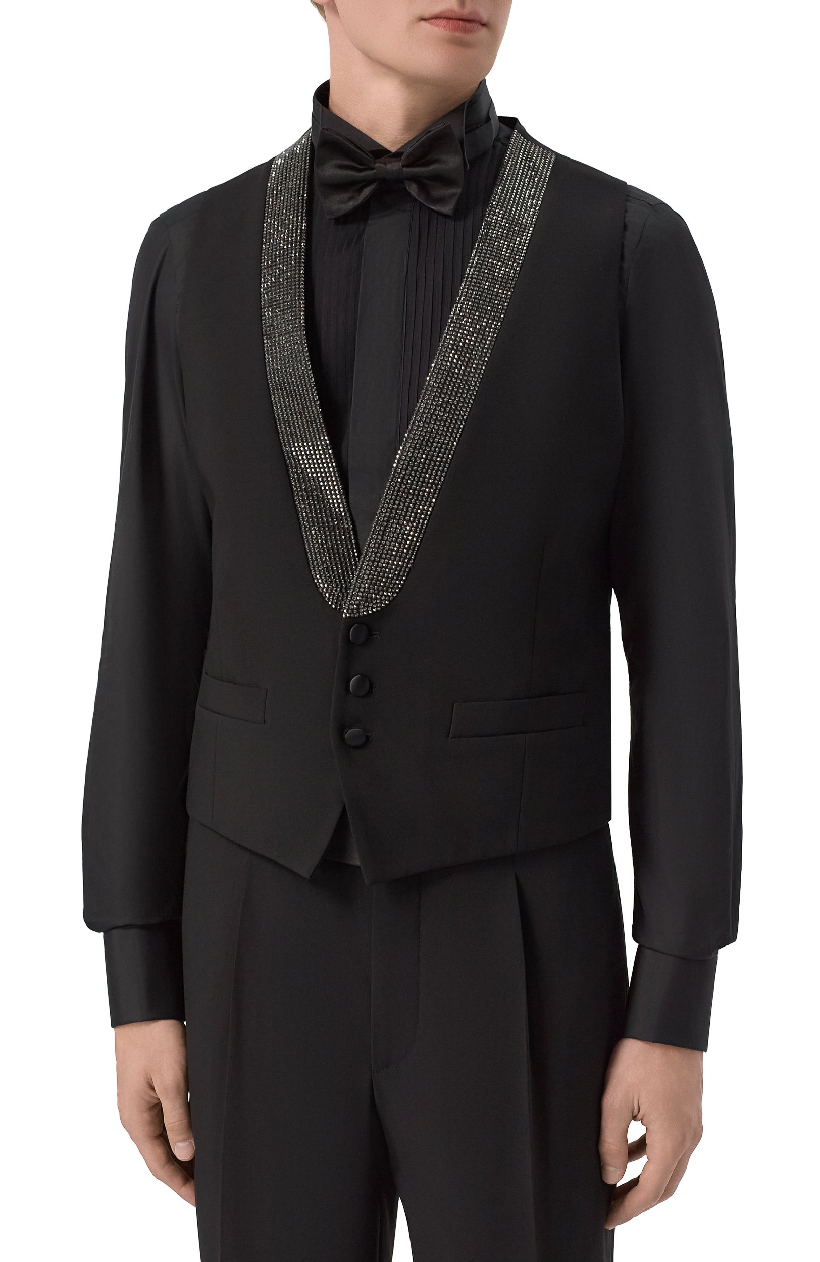 Жилет с отделкой стразами GIORGIO ARMANI, арт. GM004583/TE10043, фото 3