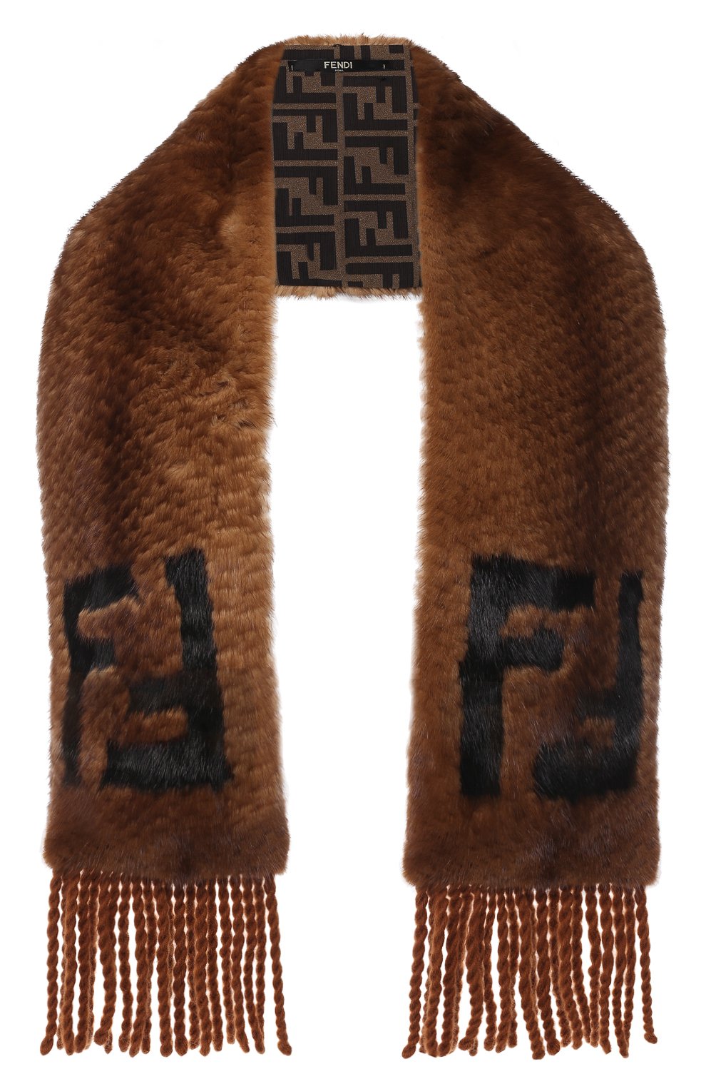 Шарф из меха норки с бахромой FENDI, арт. FNG470 A5NF, фото 1