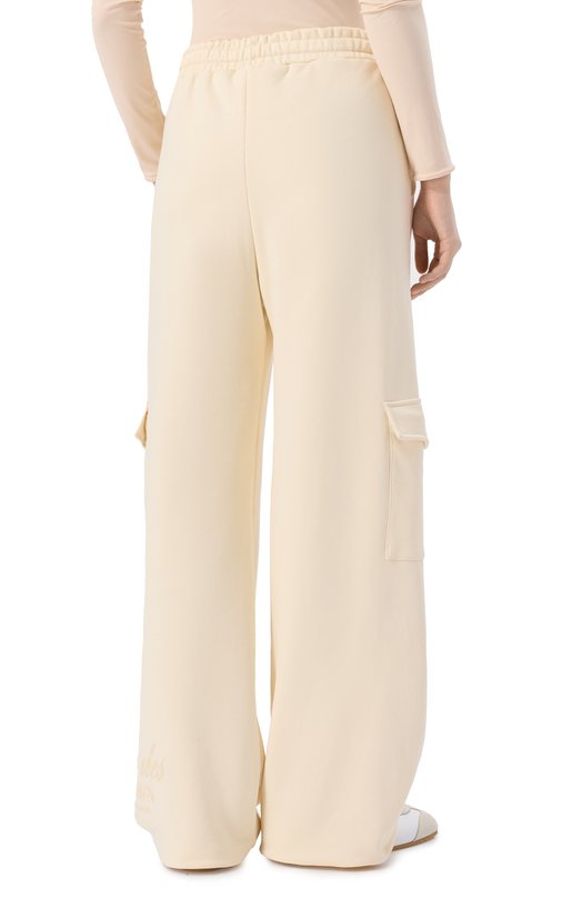 Хлопковые брюки-карго Comme des Fuckdown CFABW01398 Кремовый  CFABW01398 Фото 4