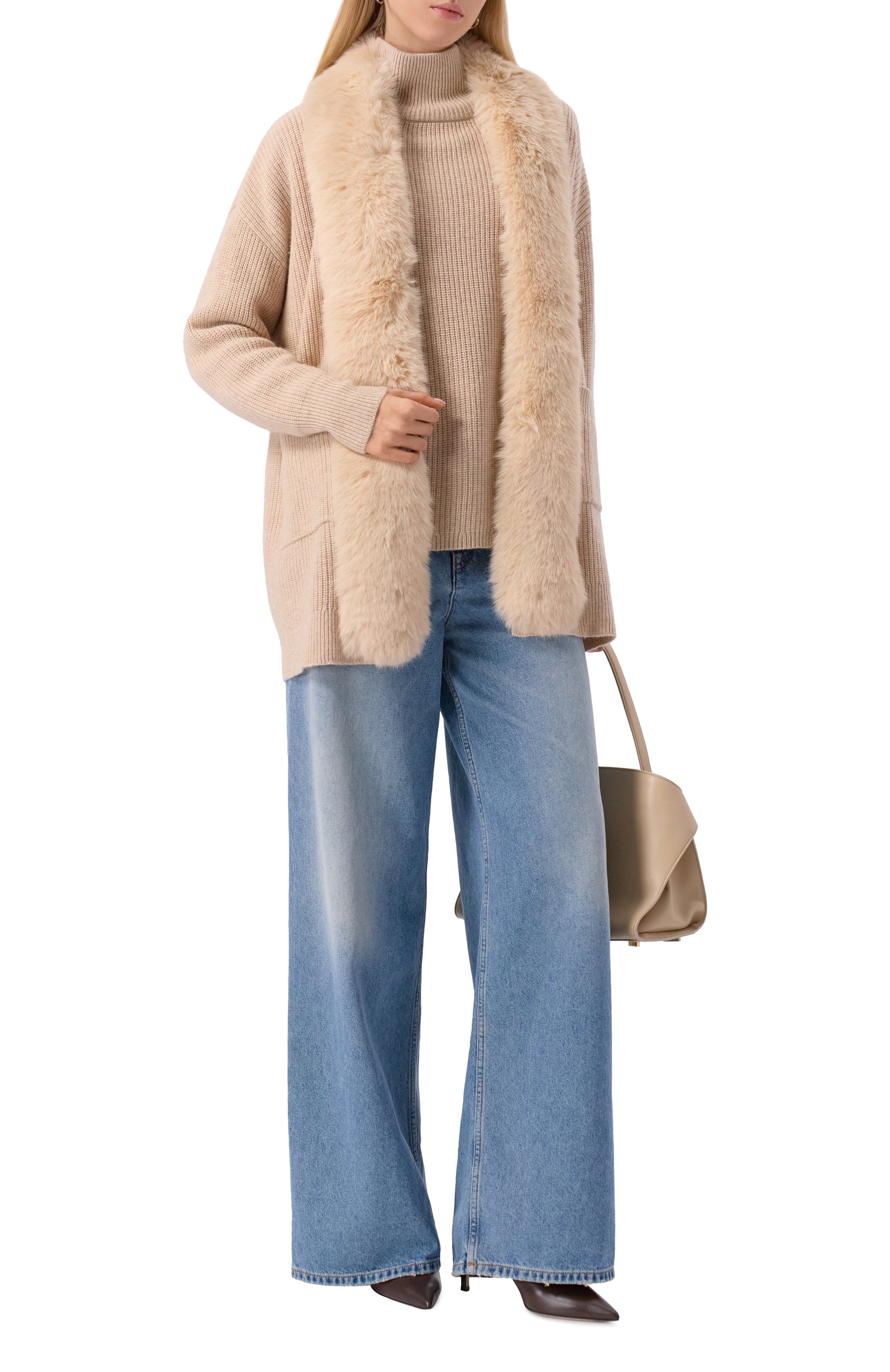 Кардиган с отделкой из козы MAX AND MOI, арт. H25GE0RGIA, фото 2