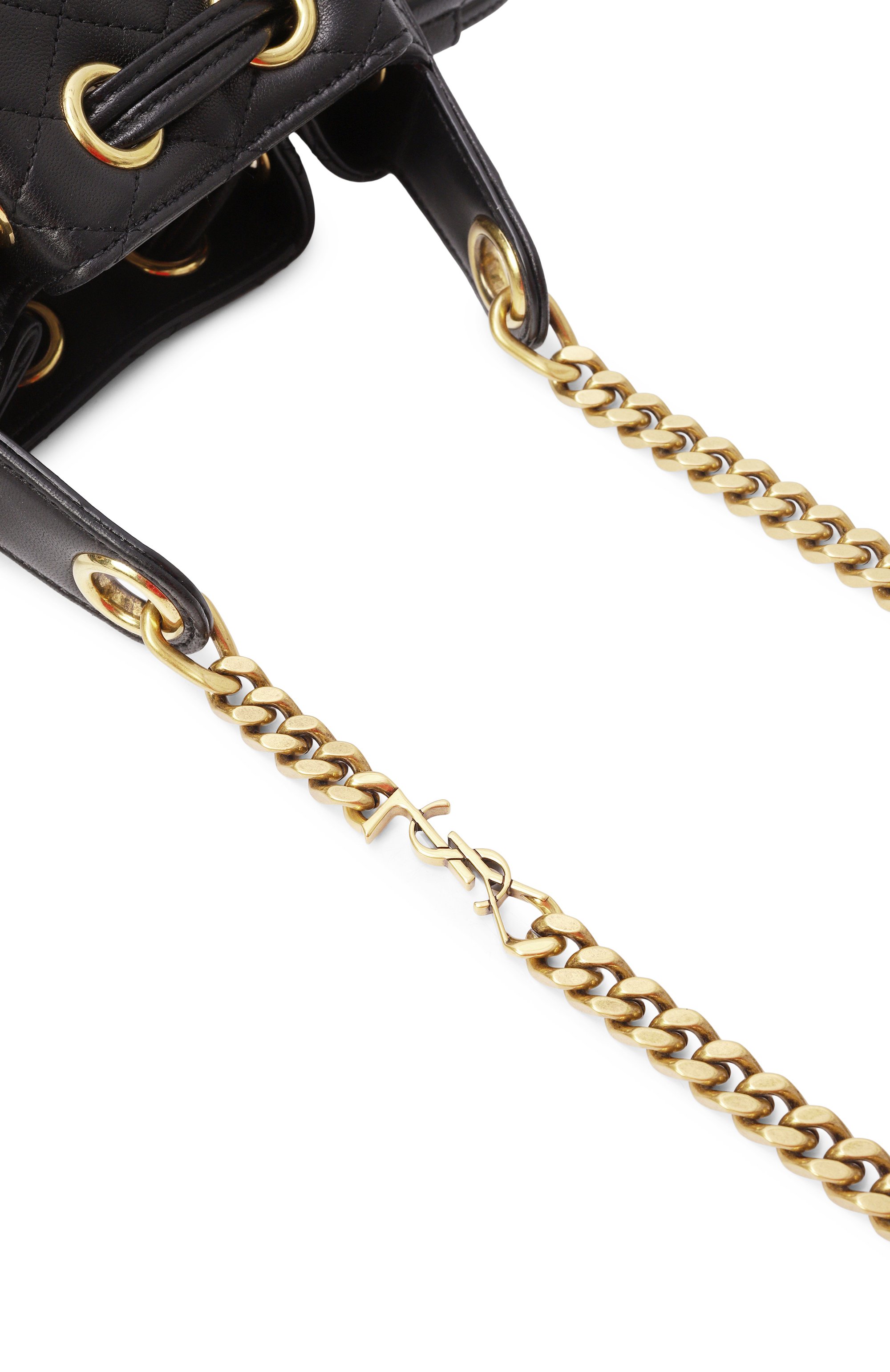 Сумка cassandre SAINT LAURENT черного цвета по цене 299500 руб., арт. 840886/1EL07, фото 6 Сумка cassandre SAINT LAURENT, арт. 840886/1EL07, фото 6