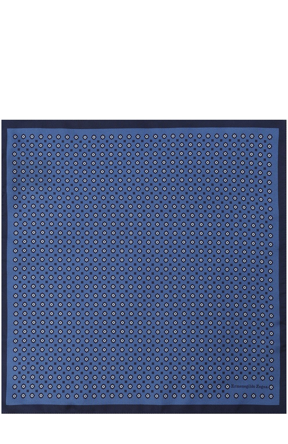 Шелковый платок с узором ZEGNA синего цвета по цене 10350 руб., арт. Z9I1939A, фото 2 Шелковый платок с узором ZEGNA, арт. Z9I1939A, фото 2