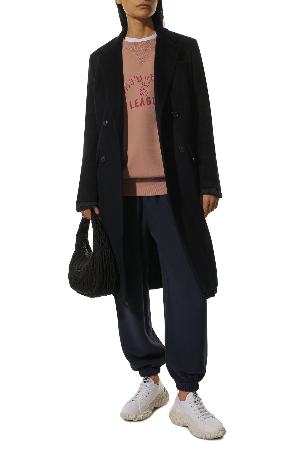 Хлопковый свитшот MIU MIU темно-бежевого цвета по цене 100000 руб., арт. MJL723-1IG3-F0028, фото 2 Хлопковый свитшот MIU MIU, арт. MJL723-1IG3-F0028, фото 2