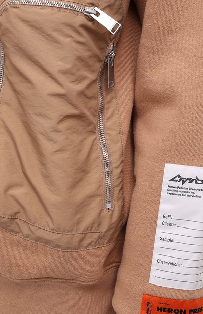 Хлопковая толстовка HERON PRESTON бежевого цвета по цене 69950 руб., арт. HMEA054F20JER0016300, фото 5 Хлопковая толстовка HERON PRESTON, арт. HMEA054F20JER0016300, фото 5