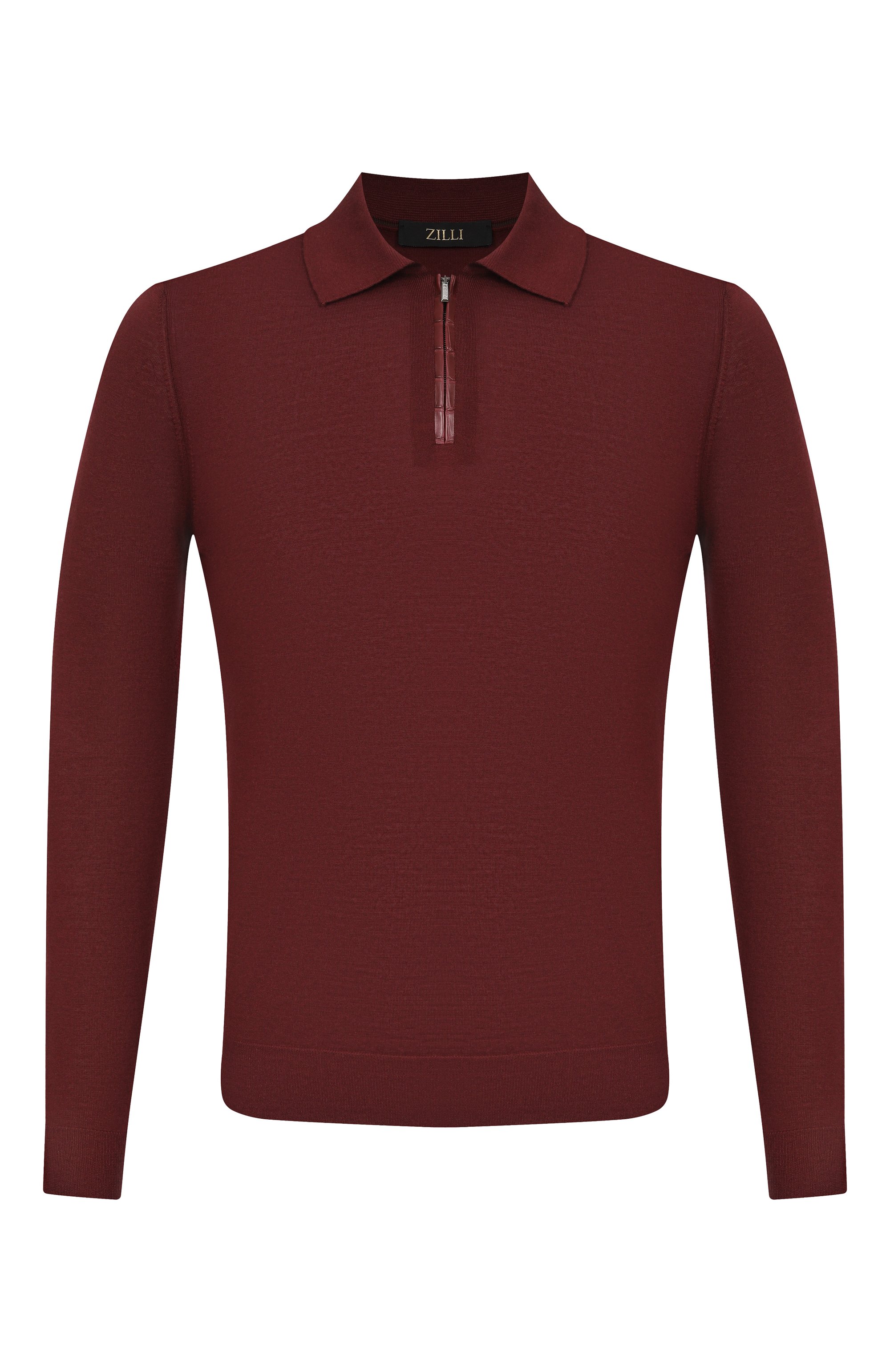 Поло из кашемира и шелка с отделкой из кожи аллигатора ZILLI, арт. KZP001M0340VZL000, фото 1