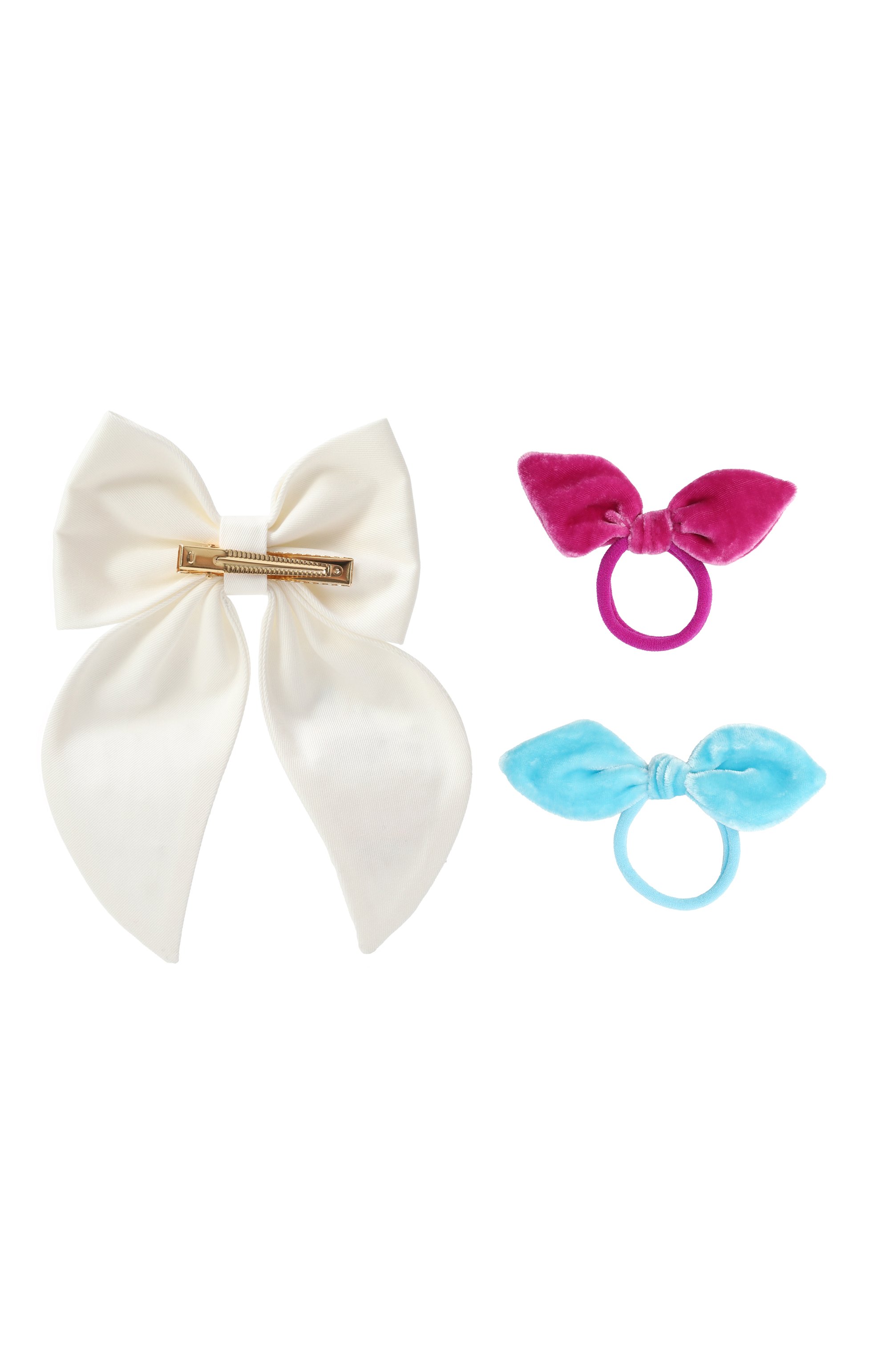 Комплект из трех бантов PINK.OLIVKA разноцветного цвета по цене 12560 руб., арт. PO-70139, фото 2 Комплект из трех бантов PINK.OLIVKA, арт. PO-70139, фото 2