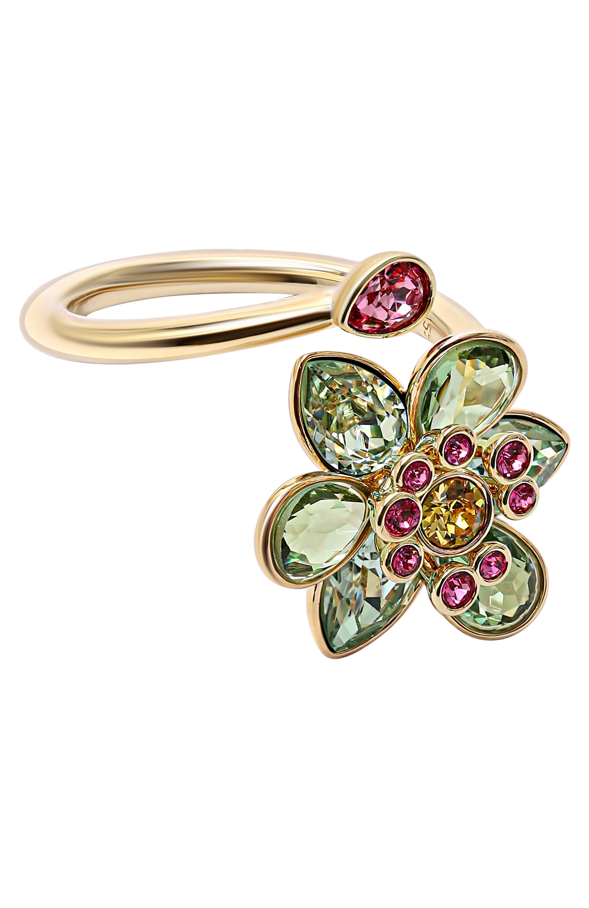 Кольцо idyllia SWAROVSKI зеленого цвета по цене 21400 руб., арт. 5720297, фото 1 Кольцо idyllia SWAROVSKI, арт. 5720297, фото 1