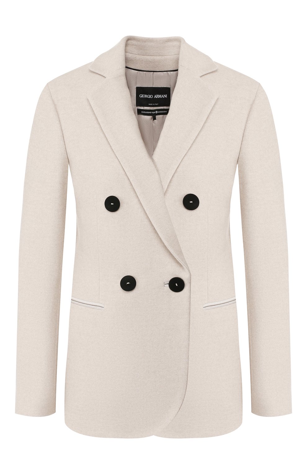 Кашемировый жакет GIORGIO ARMANI кремового цвета по цене 417500 руб., арт. 9WHGG0BE/T0020, фото 1 Кашемировый жакет GIORGIO ARMANI, арт. 9WHGG0BE/T0020, фото 1