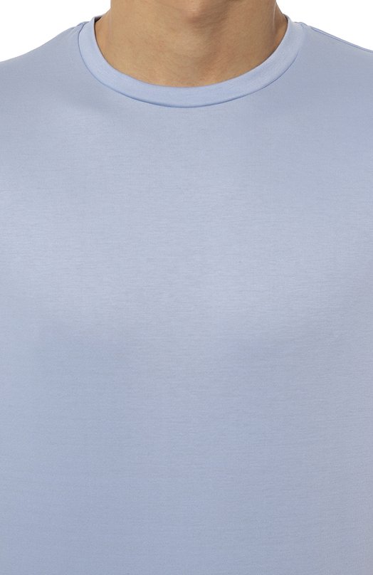 Хлопковая футболка Giorgio Armani 6LSM90/SJTKZ Голубой  6LSM90/SJTKZ Фото 5