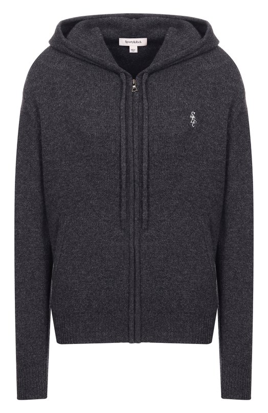 Толстовка из кашемира и шерсти Sporty and Rich CA00264302GY11 Серый CA00264302GY11