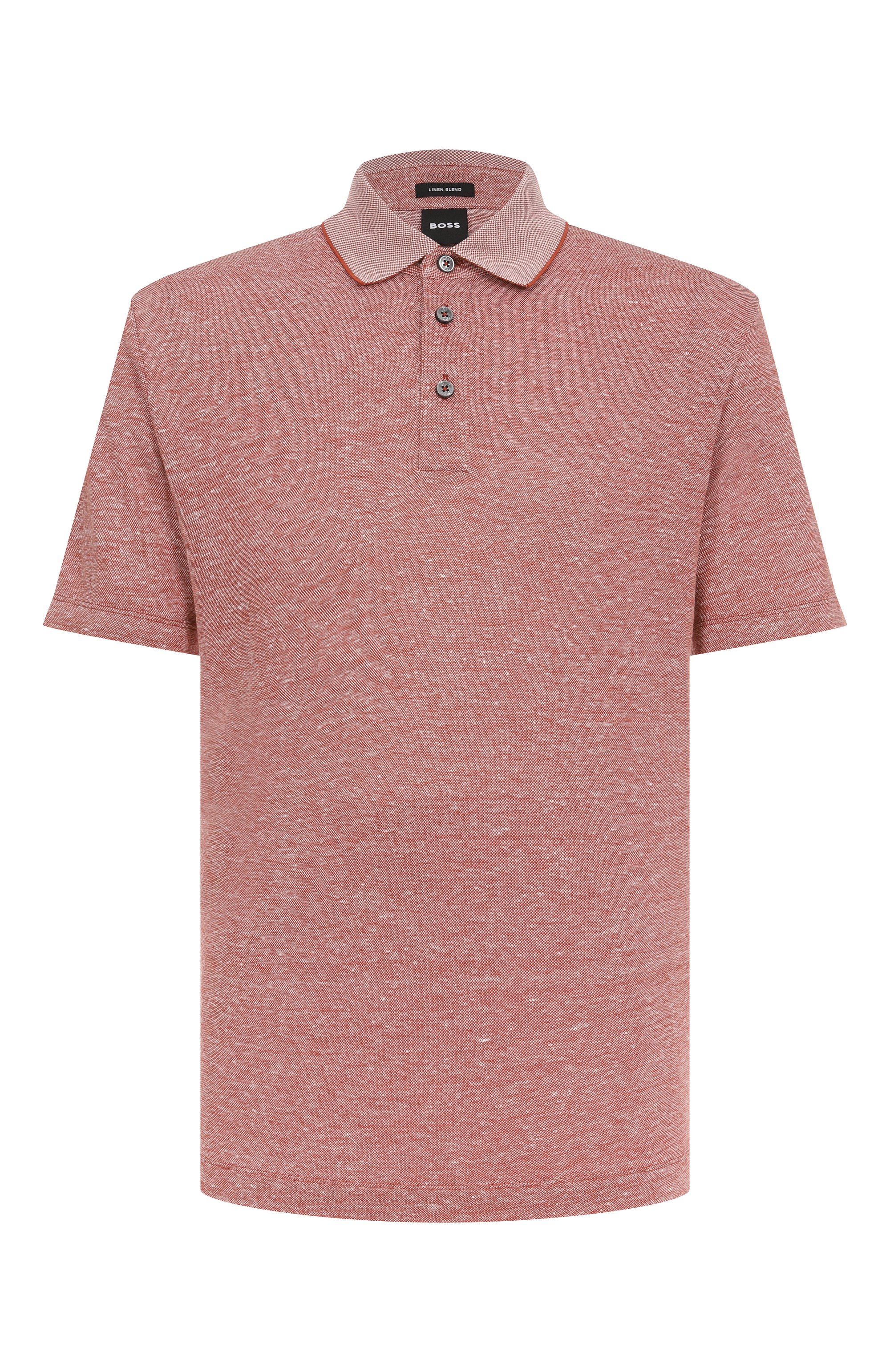 Поло из хлопка и льна BOSS, арт. 50537501, фото 1