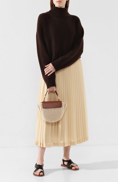 Сумка hortensia mini WANDLER бежевого цвета по цене 87800 руб., арт. H0RTENSIA BAG MINI W00L, фото 2 Сумка hortensia mini WANDLER, арт. H0RTENSIA BAG MINI W00L, фото 2