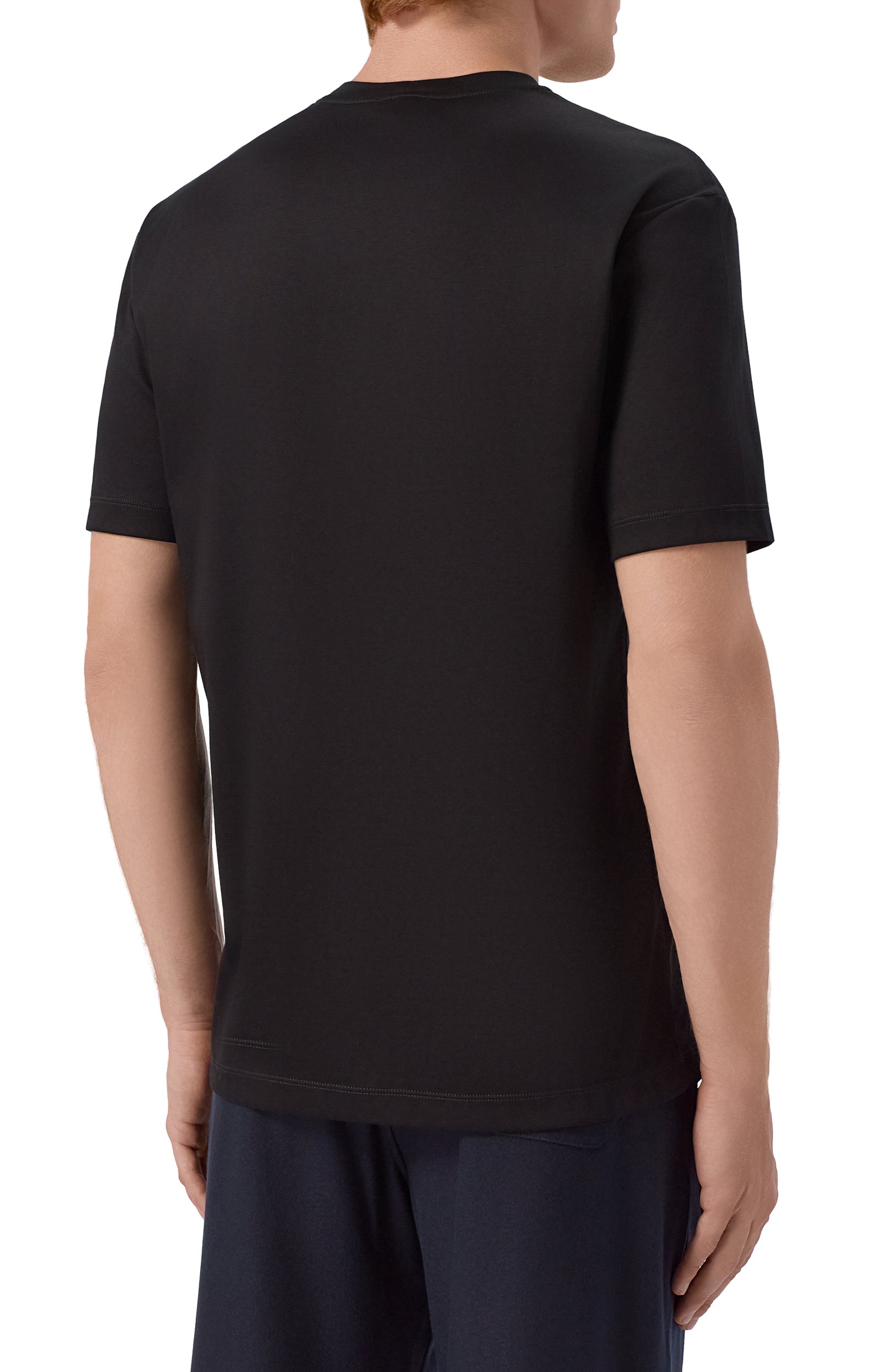 Хлопковая футболка GIORGIO ARMANI черного цвета по цене 53450 руб., арт. 6LSM90/SJTKZ, фото 4 Хлопковая футболка GIORGIO ARMANI, арт. 6LSM90/SJTKZ, фото 4