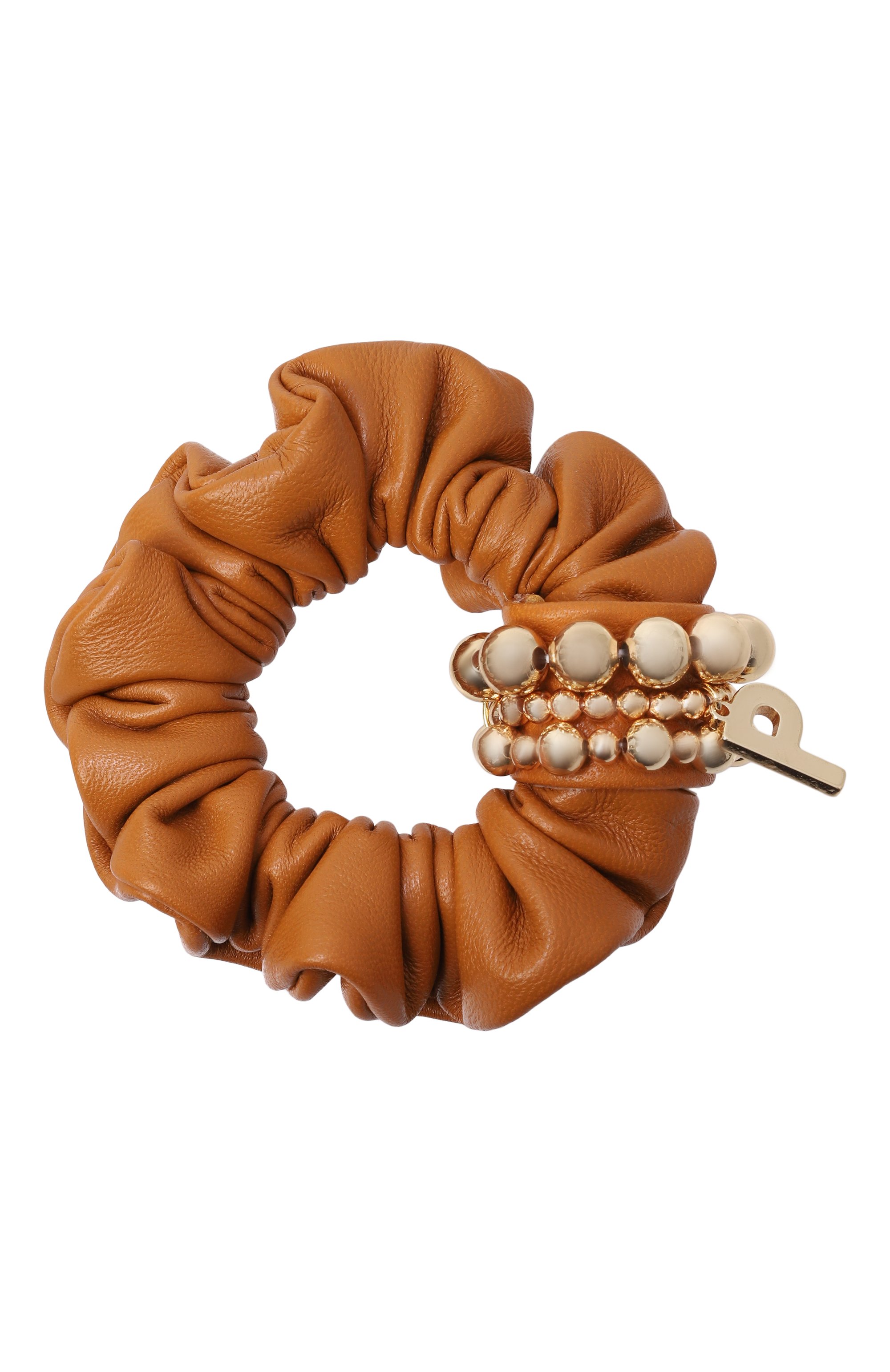 Кожаная резинка для волос PANFIL, арт. 6-SCR-LDG, фото 1