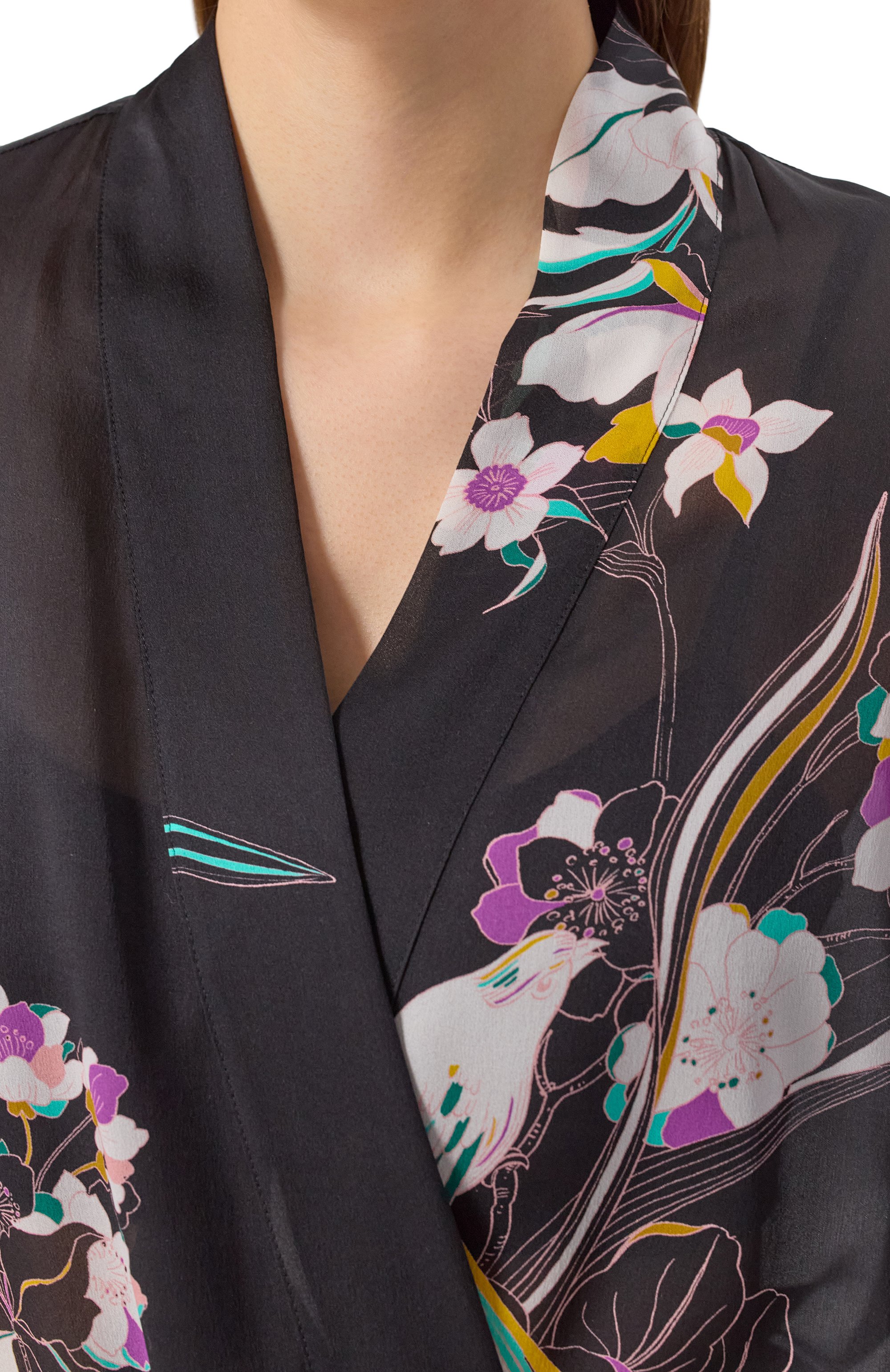 Шелковый халат CARINE GILSON, арт. PR0905-P, фото 5