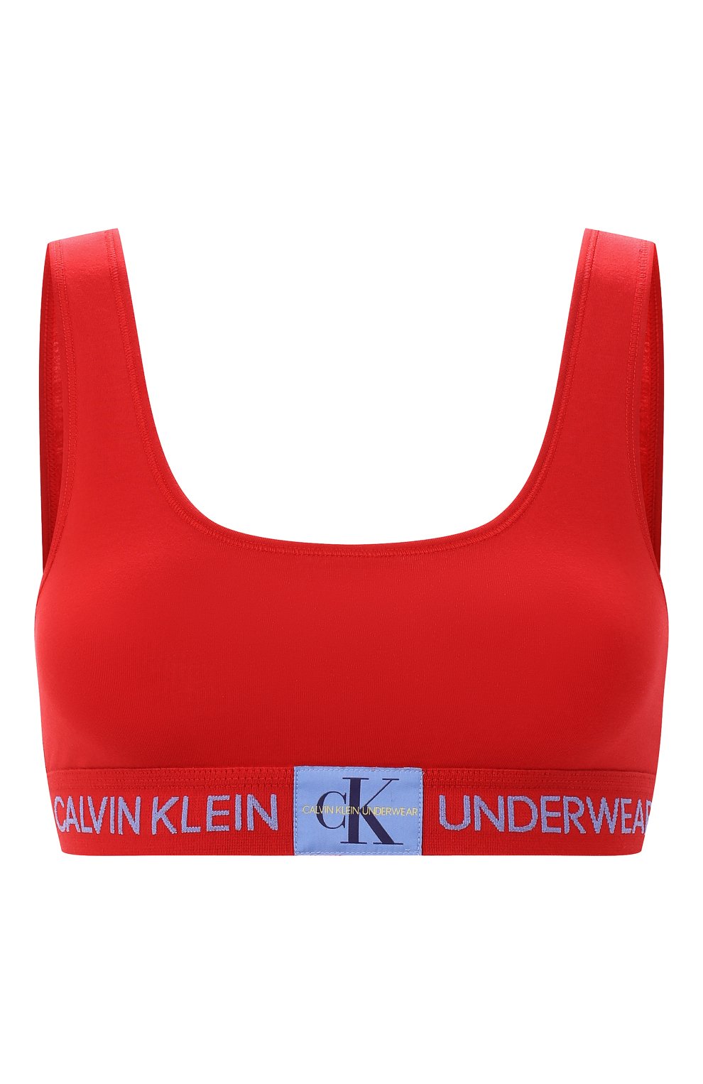 Хлопковый бюстгальтер CALVIN KLEIN красного цвета по цене 5515 руб., арт. QF4918E, фото 1 Хлопковый бюстгальтер CALVIN KLEIN, арт. QF4918E, фото 1