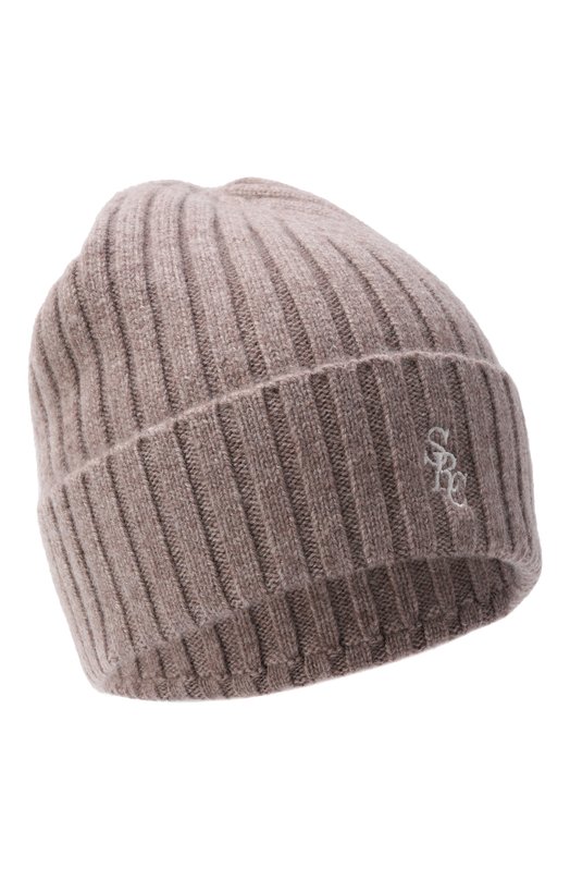 Шапка из кашемира и шерсти Sporty and Rich AC06666302BE24 Бежевый AC06666302BE24