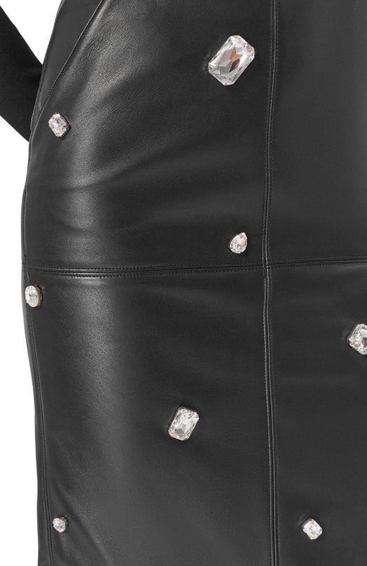 Кожаная юбка David Koma PF25DK17S Чёрный  PF25DK17S Фото 5