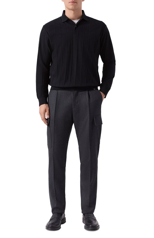 Шерстяные брюки-карго Andrea Campagna SPIAGGIA 1P CARG0/AN1514 Серый  SPIAGGIA 1P CARG0/AN1514 Фото 2