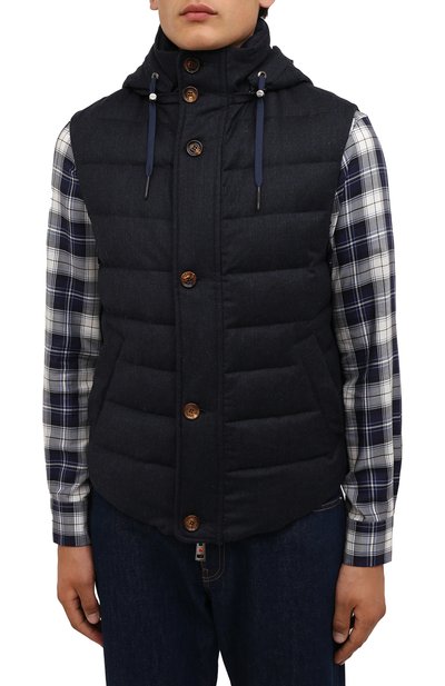 Пуховый жилет KIRED темно-синего цвета по цене 140500 руб., арт. WKISHBW7405008000, фото 3 Пуховый жилет KIRED, арт. WKISHBW7405008000, фото 3