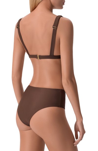 Бра-топ SPORTY AND RICH темно-коричневого цвета по цене 19300 руб., арт. SM002711302BR29, фото 3 Бра-топ SPORTY AND RICH, арт. SM002711302BR29, фото 3