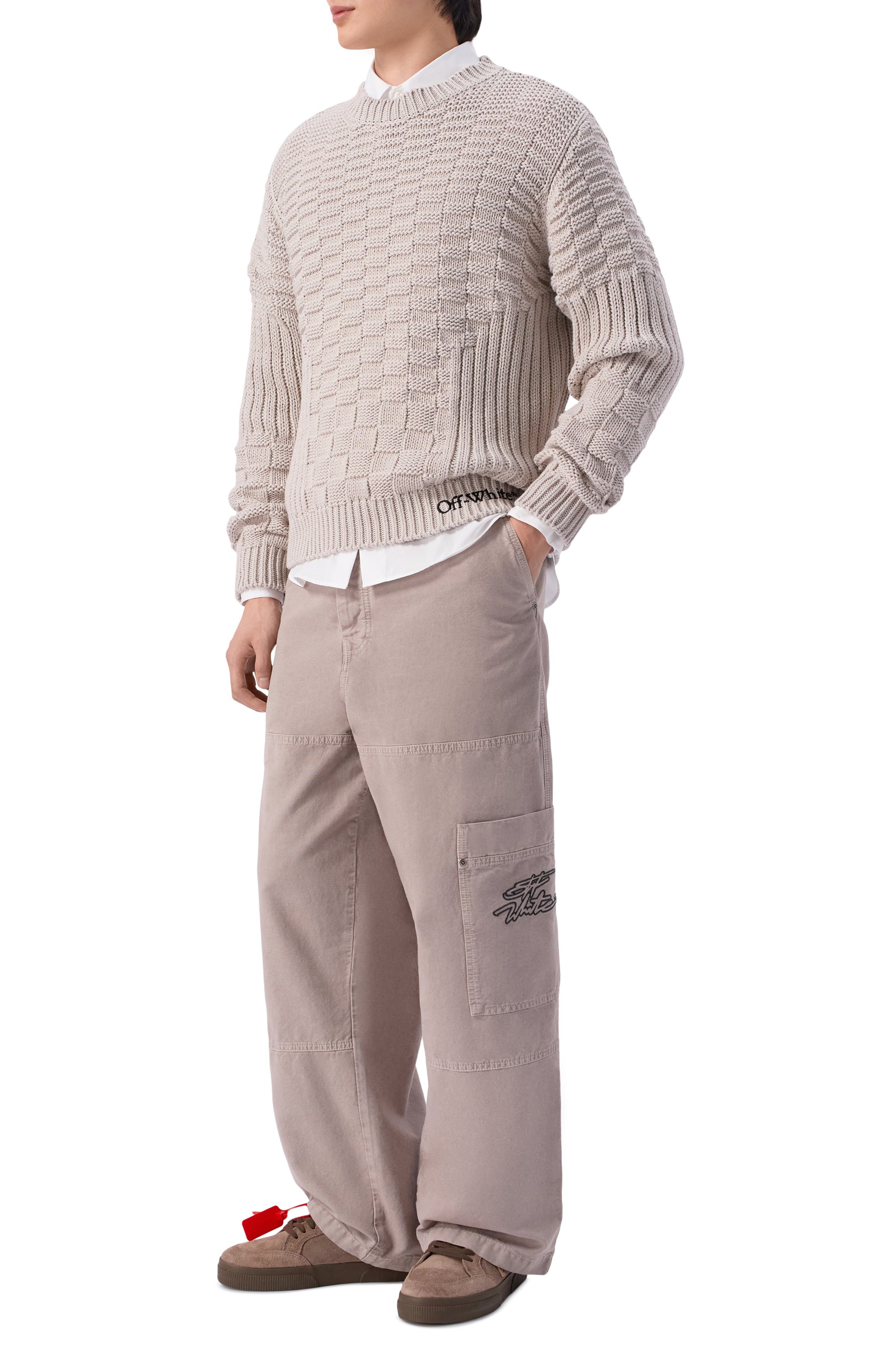 Замшевые кеды vulcanized OFF-WHITE, арт. 0MIA293S26LEA004, фото 2