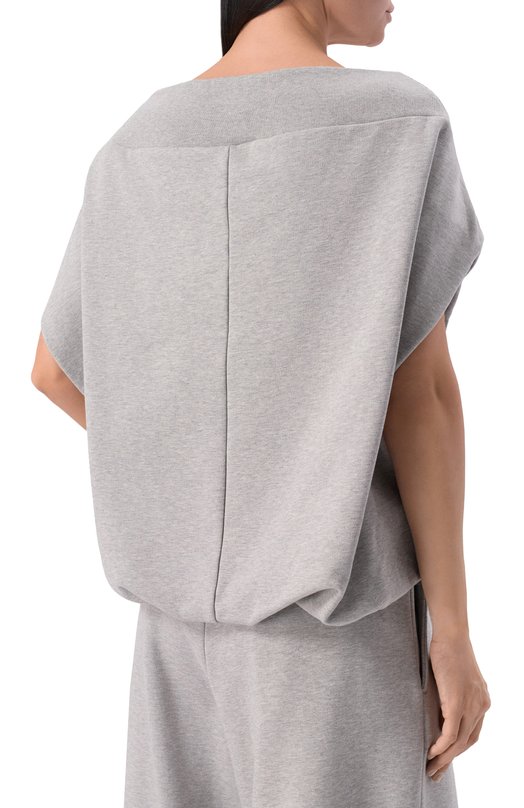 Хлопковый топ Dries Van Noten 131110/3611 Серый  131110/3611 Фото 4