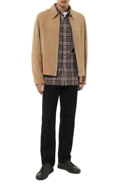 Мужская хлопковая рубашка KITON коричневого цвета, арт. UCRRLH0861305 | Фото 2 (Драгоценные камни: Проставлено; Длина (для топов): Стандартные; Рукава: Длинные; Материал сплава: Проставлено; Материал внешний: Хлопок; Принт: Клетка; Манжеты: На пуговицах; Случай: Повседневный; Воротник: Кент; Стили: Кэжуэл)