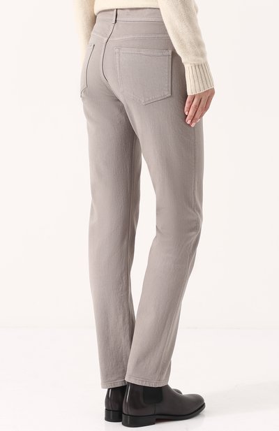 Однотонные джинсы прямого кроя LORO PIANA, арт. FAF4049, фото 4