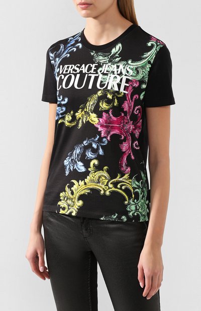 Хлопковая футболка VERSACE JEANS COUTURE, арт. B2HUB7M3-UDM613 62/30288, фото 3