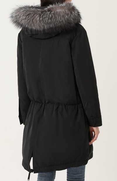 Пуховая парка с меховой отделкой MONCLER, арт. C2-093-49877-15-57136, фото 4