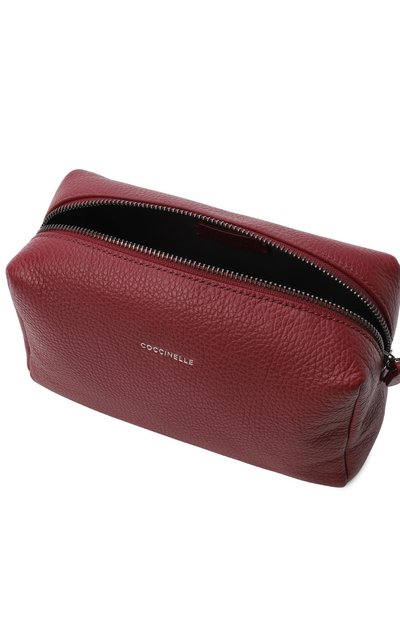 Кожаная косметичка COCCINELLE бордового цвета по цене 9975 руб., арт. E5 MUK 95 G0 01, фото 4 Кожаная косметичка COCCINELLE, арт. E5 MUK 95 G0 01, фото 4
