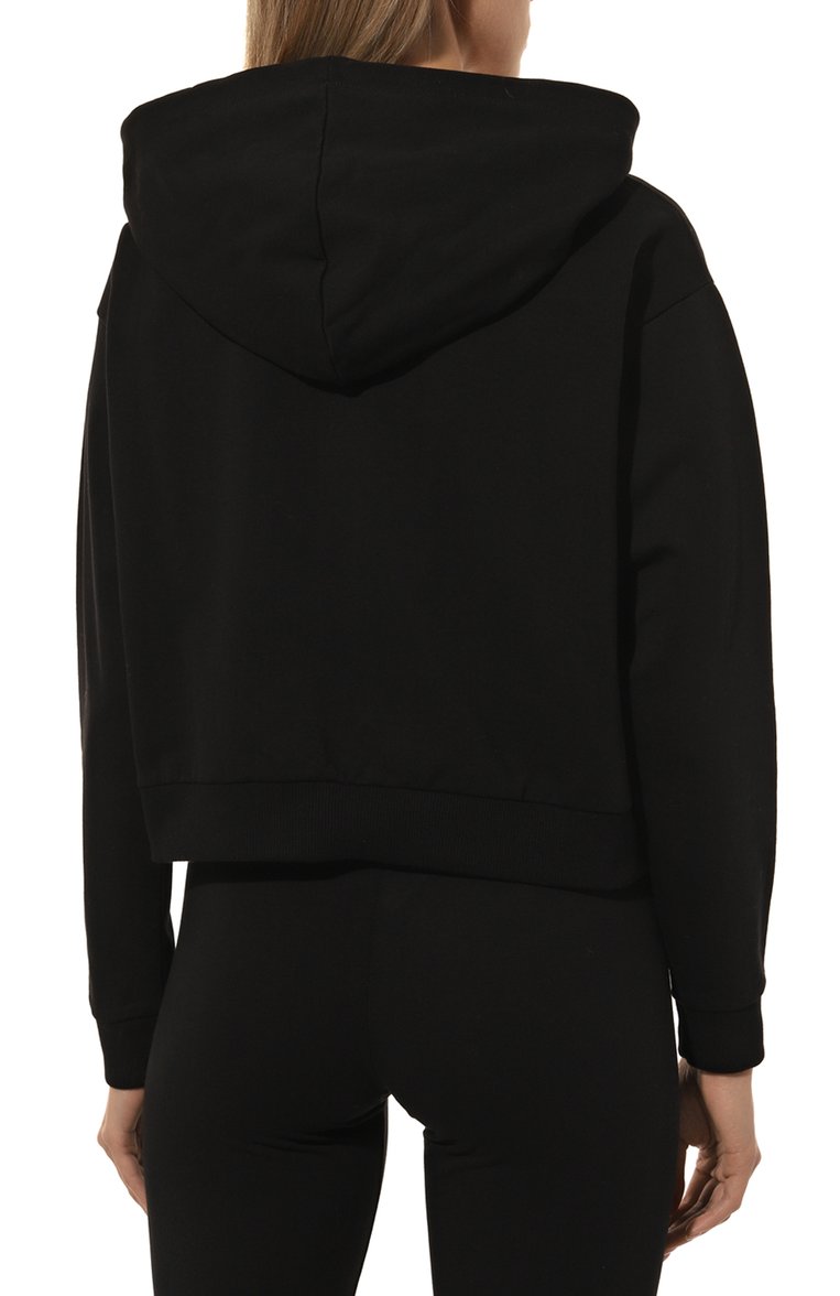 Женский хлопковая толстовка MOSCHINO черного цвета, арт. 232V6/A1789/4413 | Фото 4 (Нос: Не проставлено; Материал сплава: Проставлено; Тематический товар: Teddy Bear; Материал внешний: Хлопок)