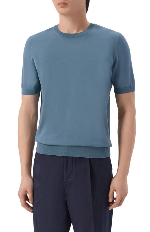 Хлопковый джемпер Gran Sasso 43154/20731 Голубой  43154/20731 Фото 3