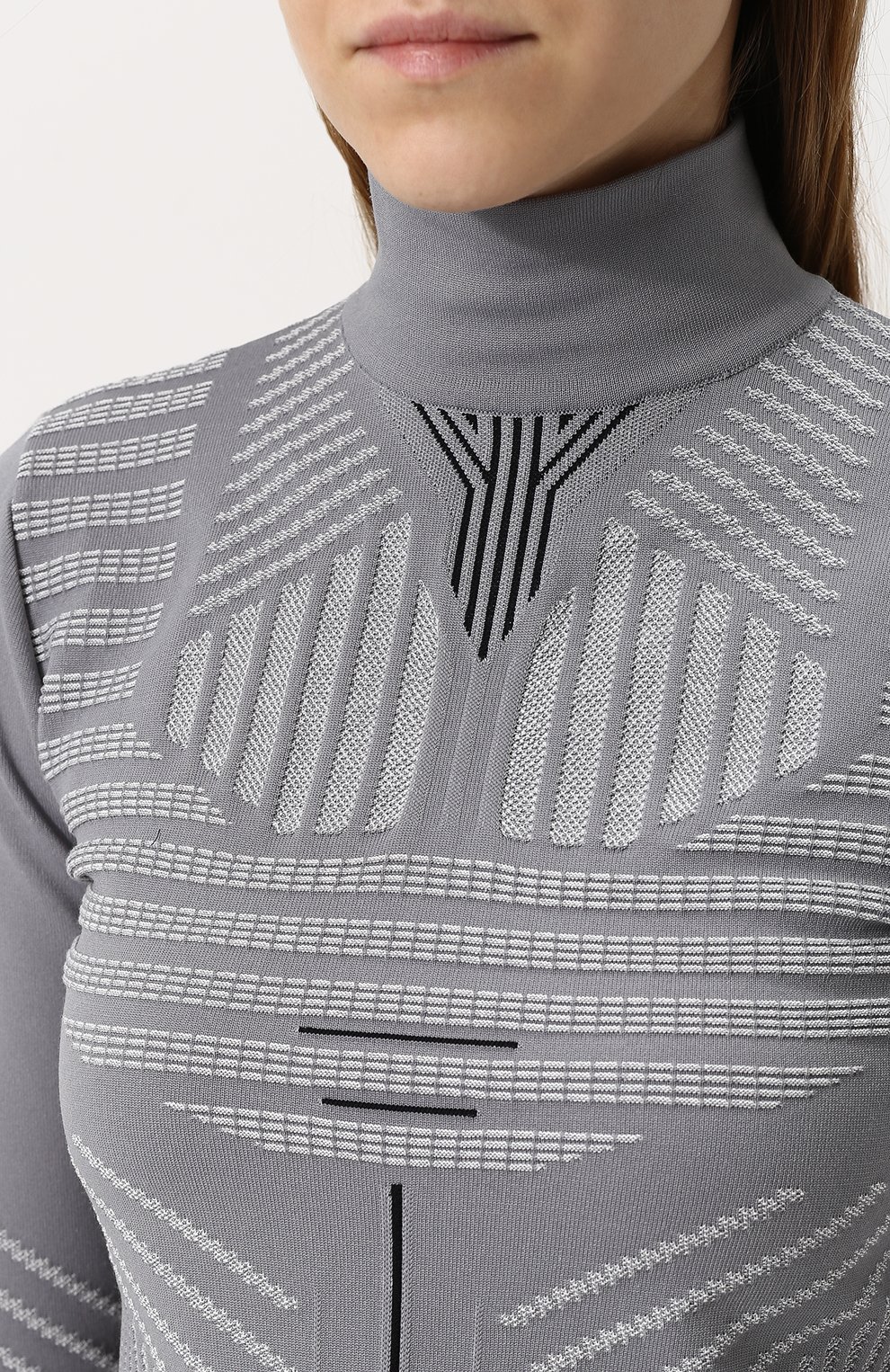 Приталенная водолазка с длинным рукавом PRADA, арт. P26279-1QMC-F078H, фото 5