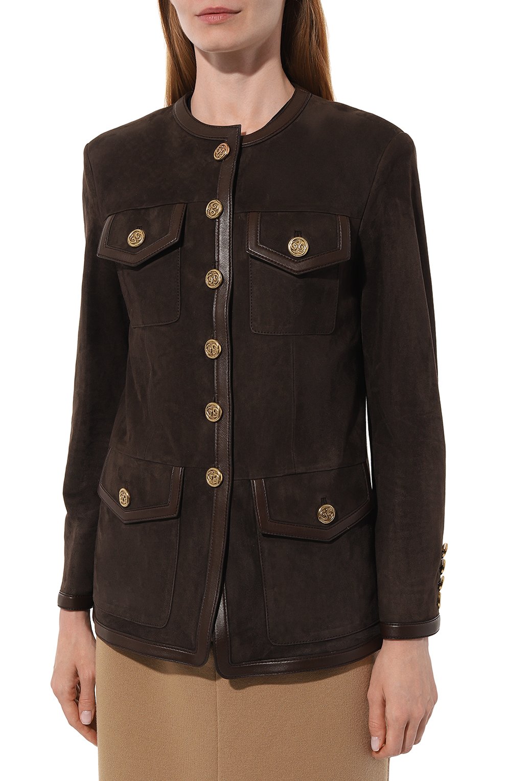 Замшевый жакет GUCCI, арт. 563015 XNAED, фото 3