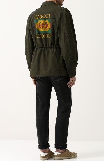 Укороченная хлопковая парка с логотипом бренда GUCCI, арт. 475041/XD714, фото 2