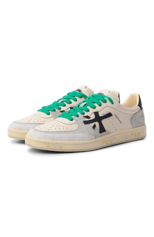 Кожаные кеды Bskt Clay Premiata BSKTCLAY/VAR 7262 Кремовый BSKTCLAY/VAR 7262