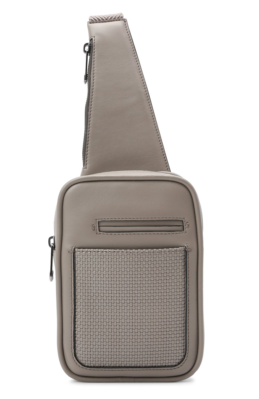 Кожаный рюкзак ZEGNA серого цвета по цене 108000 руб., арт. LHPTT-C1609P, фото 1 Кожаный рюкзак ZEGNA, арт. LHPTT-C1609P, фото 1