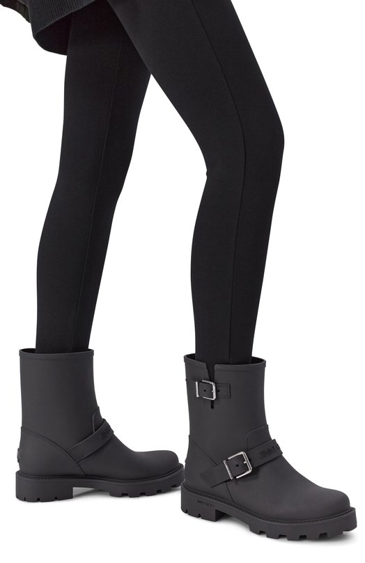 Резиновые полусапоги Biker Rain Jimmy Choo BIKERRAINTPY Чёрный  BIKERRAINTPY Фото 2