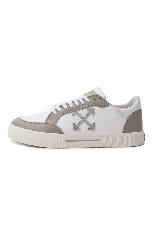 Кожаные кеды New Low Vulcanized Off-White 0MIA293S25LEA001 Белый  0MIA293S25LEA001 Фото 4