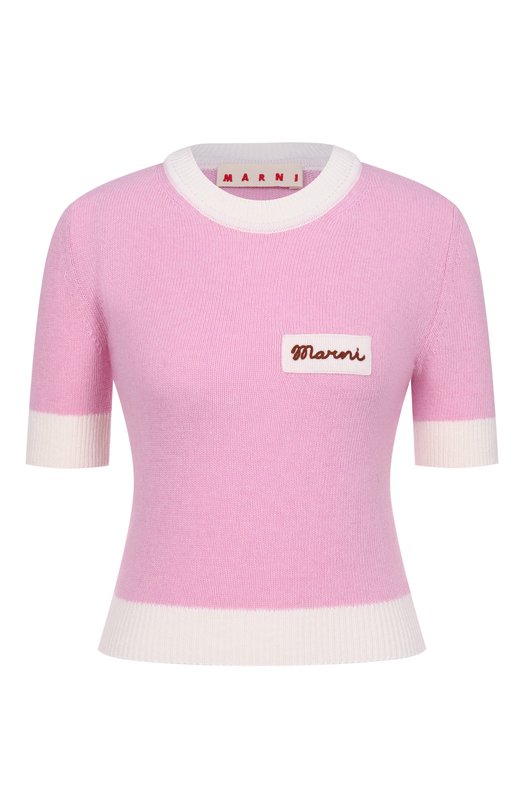 Шерстяной пуловер Marni GCMD0644EQ/UFH602 Розовый GCMD0644EQ/UFH602